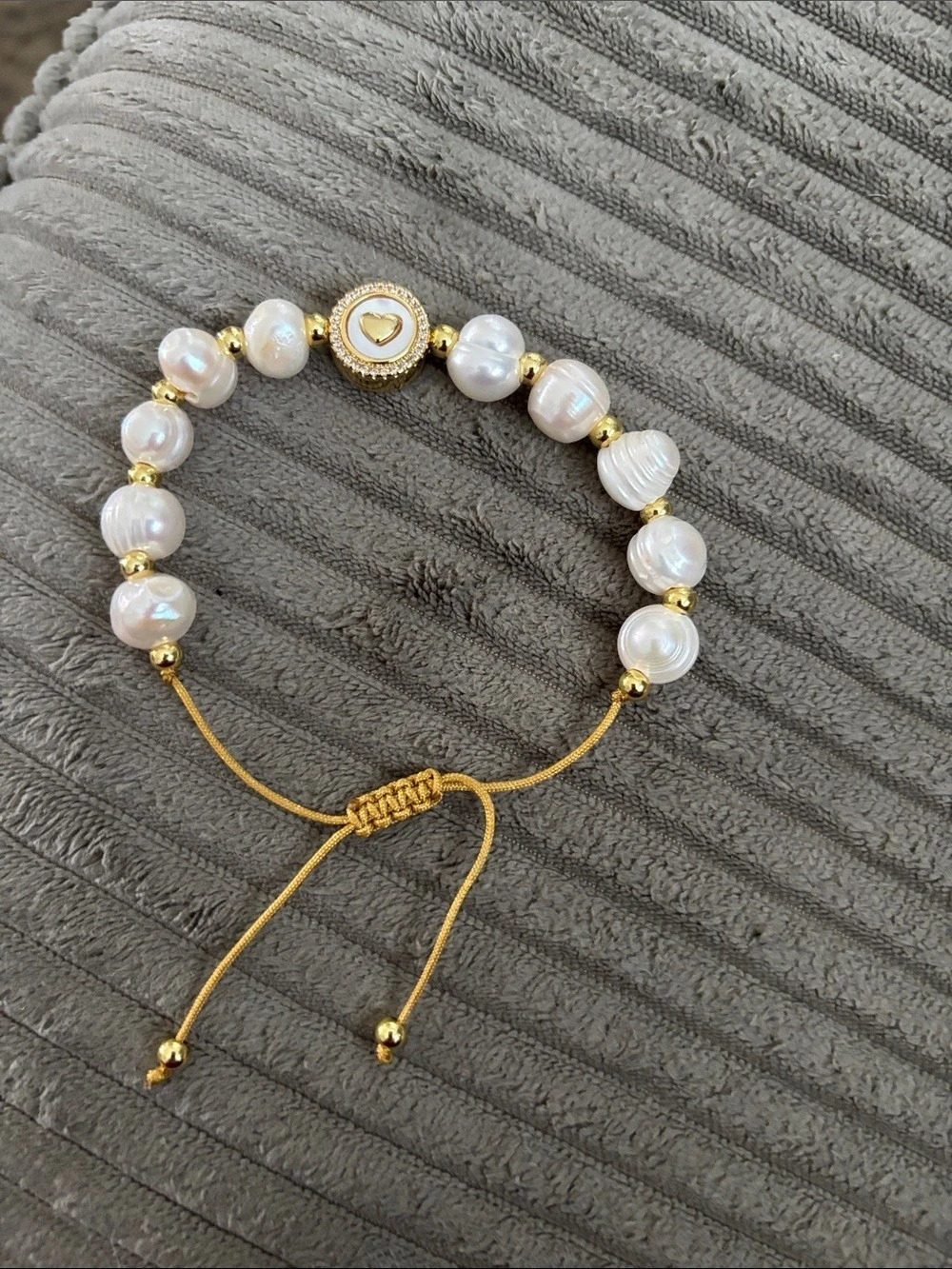 Pearl Beaded Adjustable Bracelet